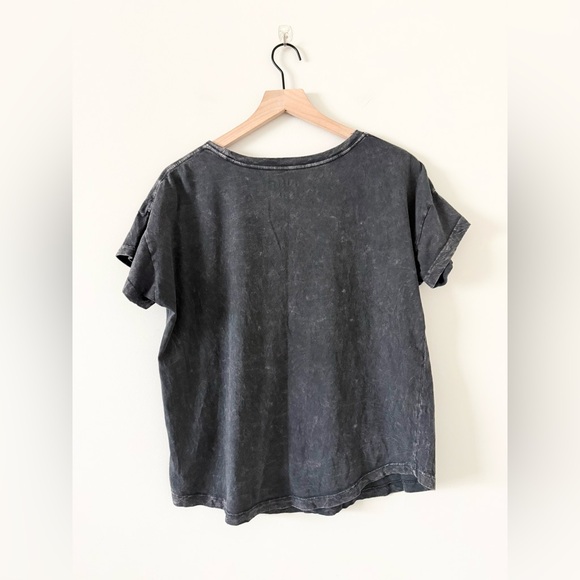 Vintage Canvas Tiger Graphic Tee Shirt in Washed Black Size M - Picture 5 of 5